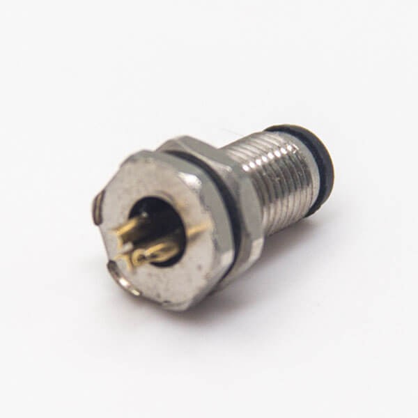 Elecbee M5 Circular Connector Male Socket 3 pin Waterproof Shield Front Blukhead Solder Cup