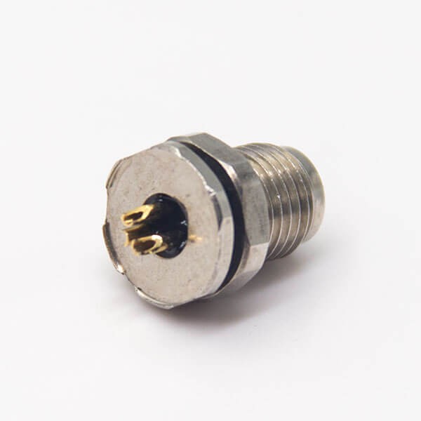 Elecbee M5 Threaded Connector 3Pin Female Socket Panel Mount Waterproof Shield Solder Cup for cable