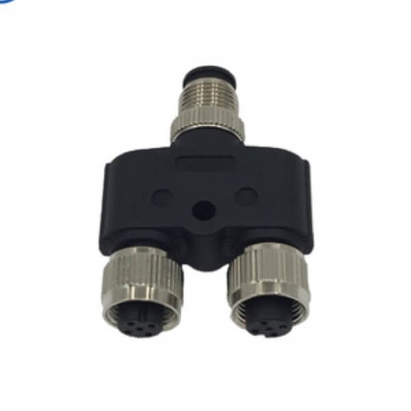 Elecbee 10 pcs M8 5Pin B Coding Y Type Adapter Screw Type M8 Afapter One Male Connector To Two Female Connector