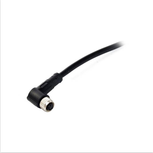 Elecbee 10pcs M8 4pin Cable Plug Waterproof IP67 A Coding 4 Pins Female Plug With 1M 24AWG Shield Cable
