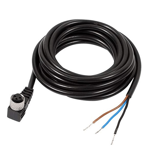 Elecbee 10pcs M8 Moding Cable Plug Waterproof IP67 Right Angle 3 Pin Female Plug With 1M 24AWG PUR Cable