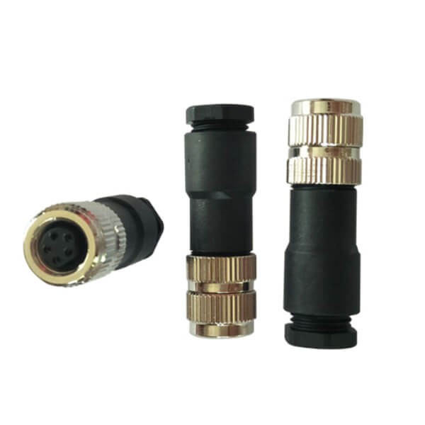 Elecbee Field Wireable M8 B Coding 5Pin Female Plug Waterproof IP67 Assemble Aviation Straight Connector