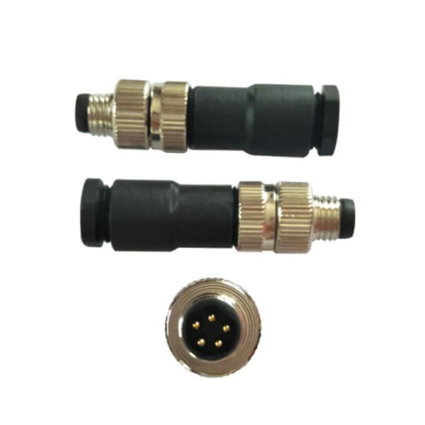 Elecbee M8 Aviation Plug Waterproof Plastic B Coding 5Pin Male Assemble Type Cable Straight Connector