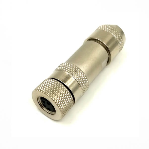 Elecbee M8 Metal Plug Assemble Type 4Pin Waterproof Straight M8 Female Plug Shielded For Cable