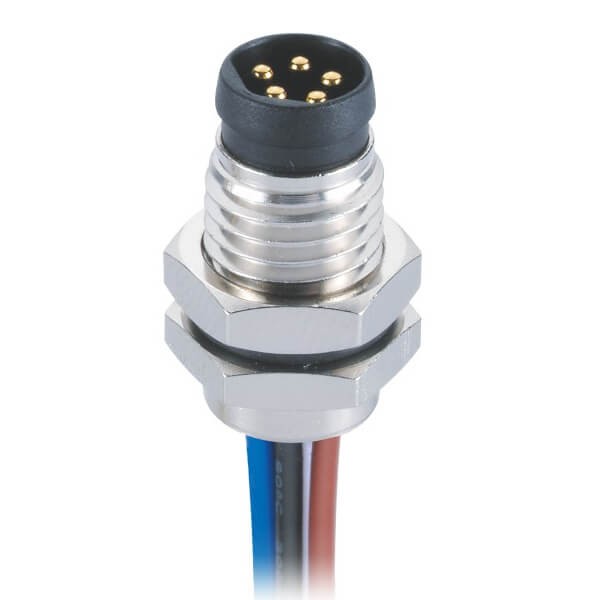 Elecbee 10 pcs M8 5 pin Connector Waterproof M8 5 Position Male Cable Connector With 25CM 26AWG Wire