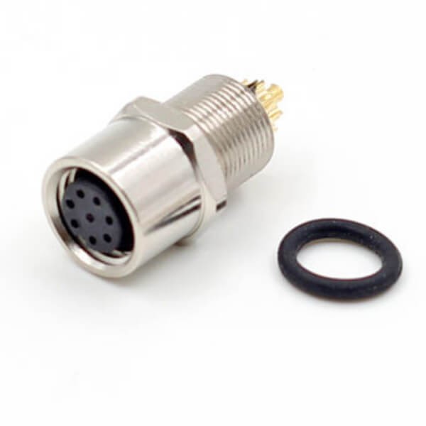 Elecbee 10 pcs M8 Waterproof Connector A Coding Back Mount 8pin Female Solder Socket