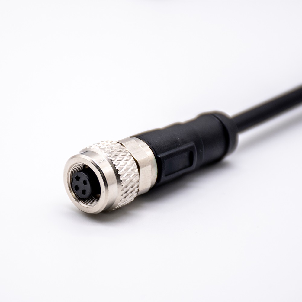 Elecbee M9 Female 4pin Straight Overmolded Cable Single Ended Cable 1M