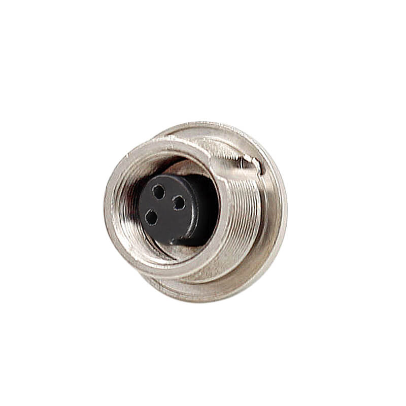Elecbee Power Connector Waterproof M16 3 Pin Female Straight Front Mount Connector