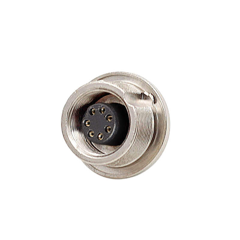 Elecbee Power Connector Waterproof M16 7 Pin Female Straight Front Mount Connector