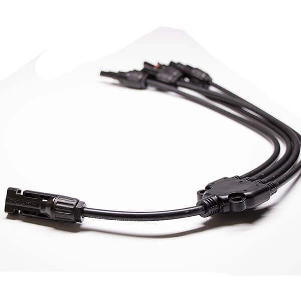 Elecbee Solar PV Branch Connectors One Pair Male to Female 1 to 4 Waterproof IP67 4 Branch