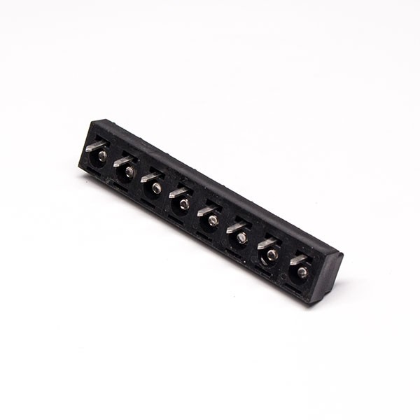 Elecbee 8 pin Terminal Block Straight Through Hole PCB Mount Black