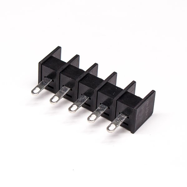 Elecbee Terminal Barrier Strips Vertical Type Black Through Hole PCB Mount