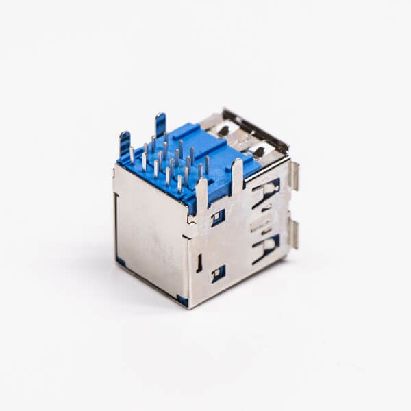 Elecbee usb3.0 Type A Dual Port Female Right Angled Through Hole 20pcs