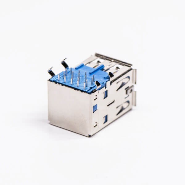 Elecbee Fast usb 3.0 Dual Port Type A Female DIP Through Hole 20pcs