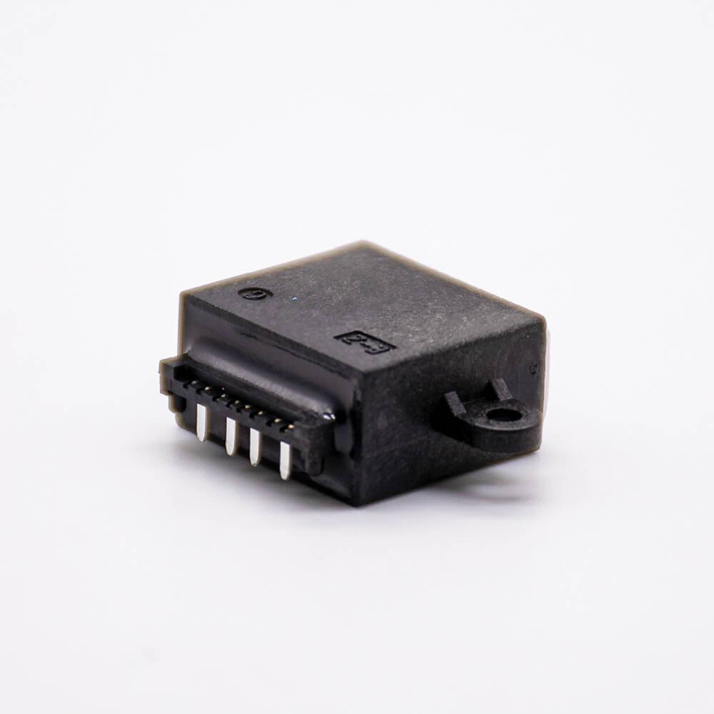 Elecbee USB Waterproof Connector A Female Socket IPX8 4Pin USB2.0 A Offset Type 90 Degrees