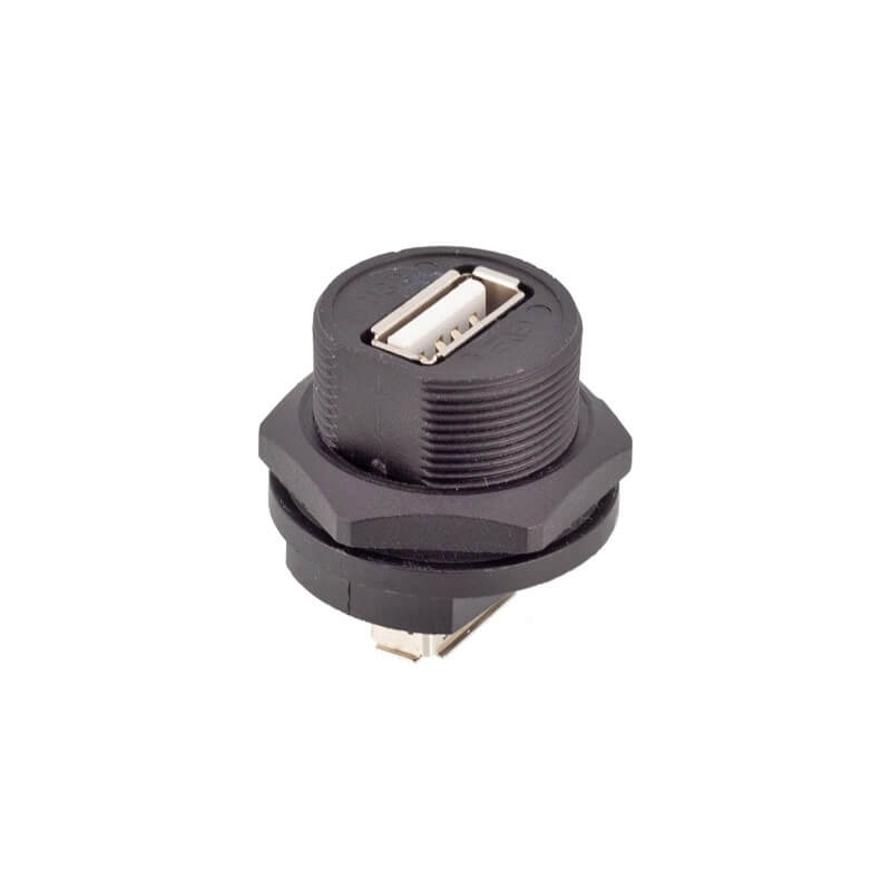 Elecbee USB 2.0 Female to Female Receptacle Waterproof USB 0.0 Panel Mount Adapter