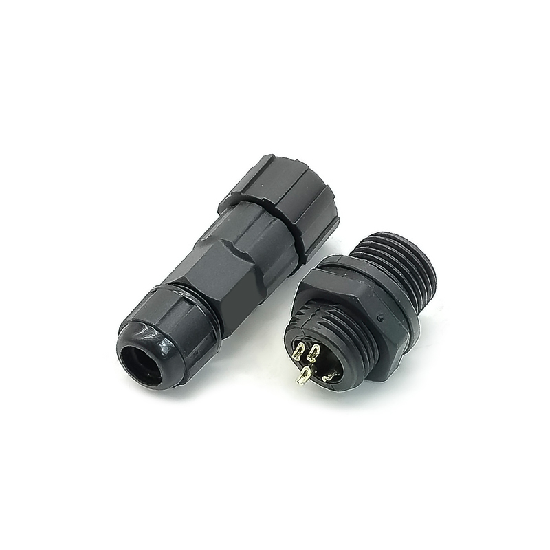 Elecbee M16 Male-Female 5-Pin Panel-Mount Waterproof Connector For Outdoor Communication