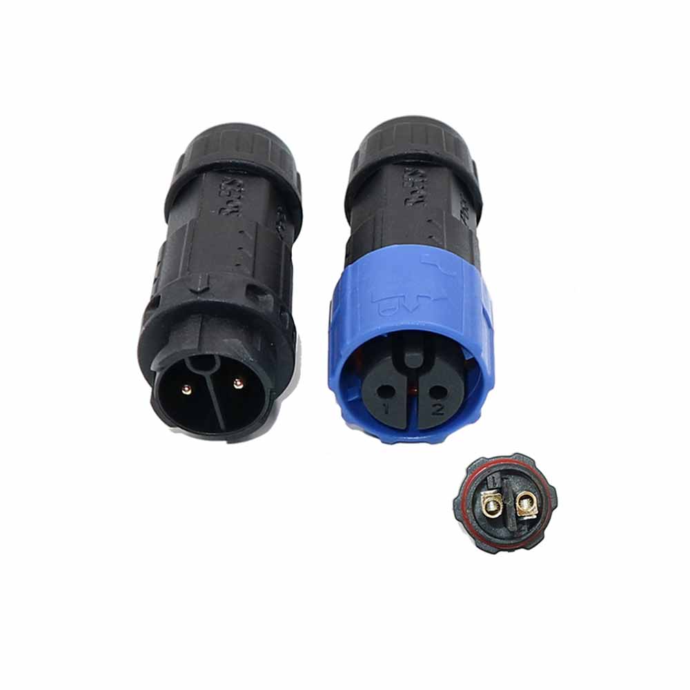 Elecbee M19 Bayonet Waterproof Connector Male and Female Plug 2 Cores, Screw Locking Type Battery Charger Connector