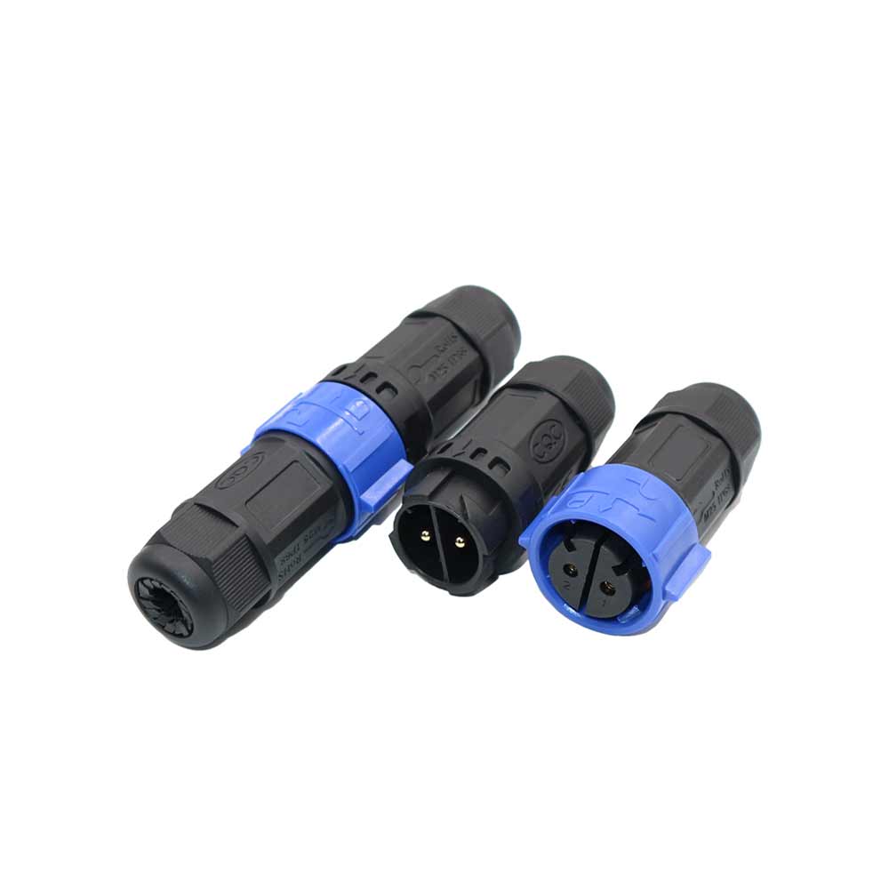 Elecbee M25 Bayonet Waterproof Connector 2-Core Nylon Material Solder Type 35A Led Power Connector