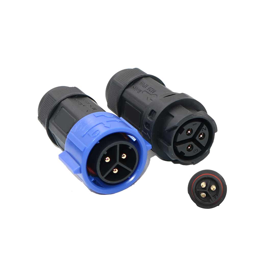 Elecbee M25 Bayonet Waterproof Connector 3-Pin Welding High-Power Plant Lamp Power Drive Plug 35A Current