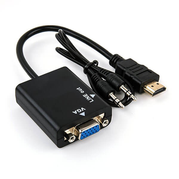 Elecbee 20pcs HDMI TO VGA with 3.5mm Cable Even cap Type for PS3，XBOX360 ,DVD and STB