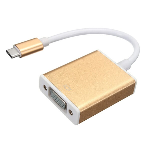 Elecbee 20pcs USB3.1 Type C to VGA Converter Cable Male to Female 1080p high definition