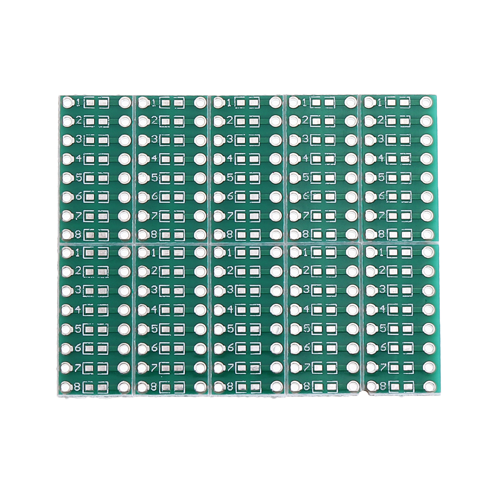 10PCS-SMT-DIP-Adapter-Converter-0805-0603-0402-Capacitor-Resistor-LED-Pinboard-FR4-PCB-Board-254mm-P-1589029