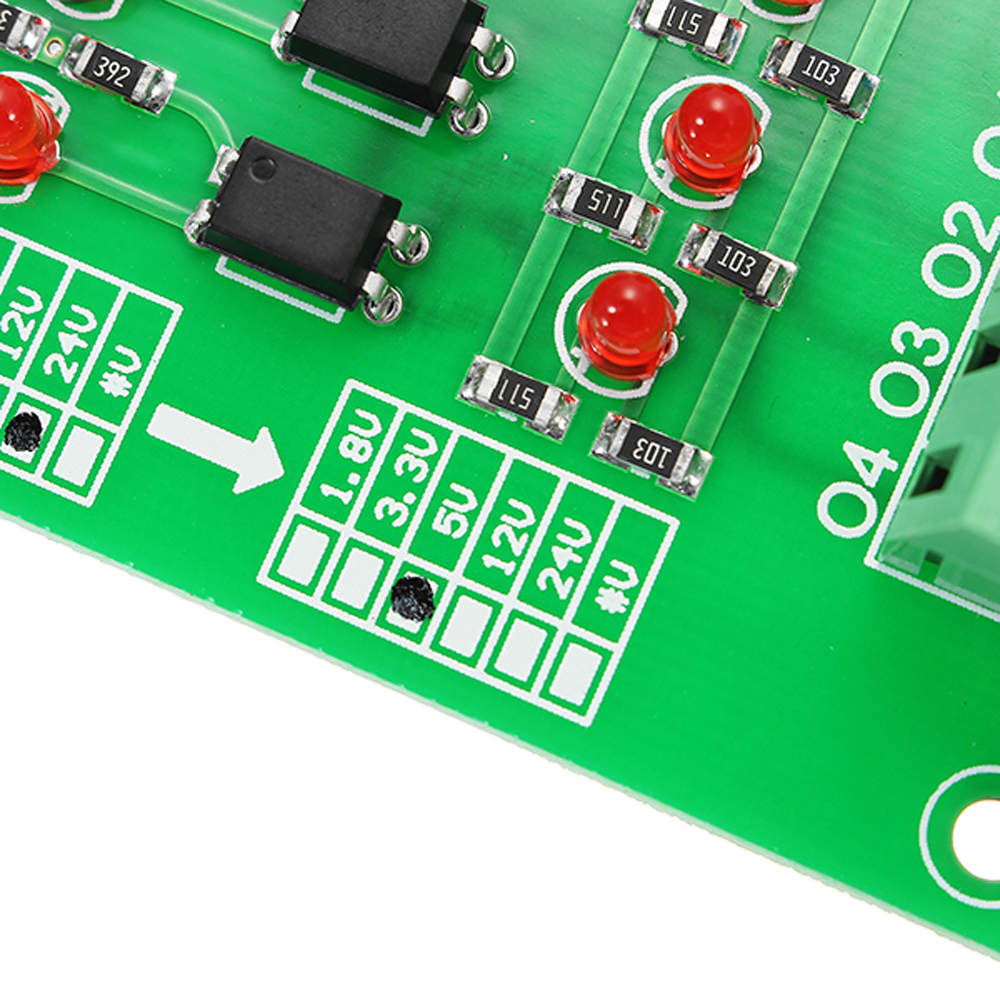 5Pcs-24V-To-5V-4-Channel-Optocoupler-Isolation-Board-Isolated-Module-PLC-Signal-Level-Voltage-Conver-1316235
