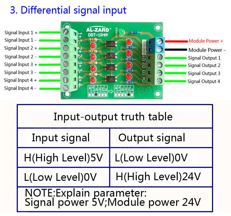 5Pcs-24V-To-5V-4-Channel-Optocoupler-Isolation-Board-Isolated-Module-PLC-Signal-Level-Voltage-Conver-1316235