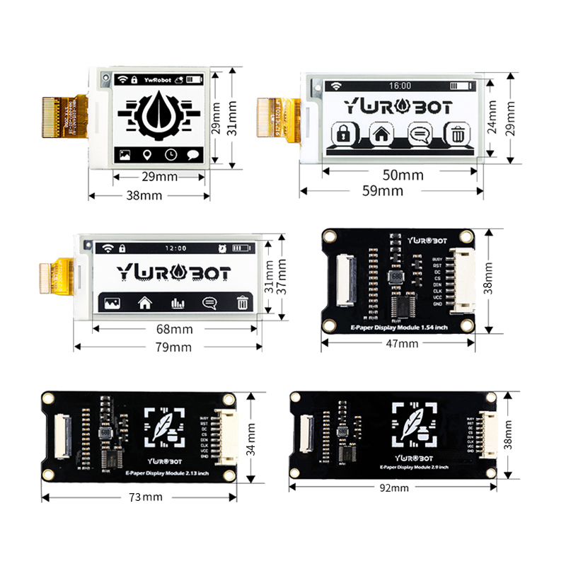 154-213-29-Inch-e-paper-SPI-Electronic-ink-Screen-Display-Module-33V-5V-Black-White-Color-1750674
