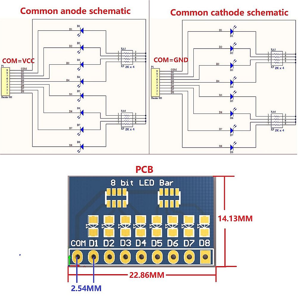 33V-5V-8-Bit-BlueRed-Common-AnodeCathode-LED-Indicator-Display-Module-DIY-Kit-1625314
