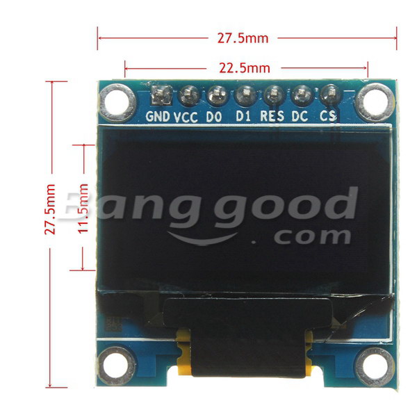 7Pin-096-Inch-IICSPI-Serial-128x64-White-OLED-Display-Module-969266