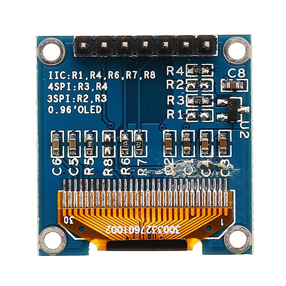 Elecbee 7Pin 0.96 Inch OLED Display Yellow Blue 12864 SSD1306 SPI IIC Serial LCD Screen Module for Arduino
