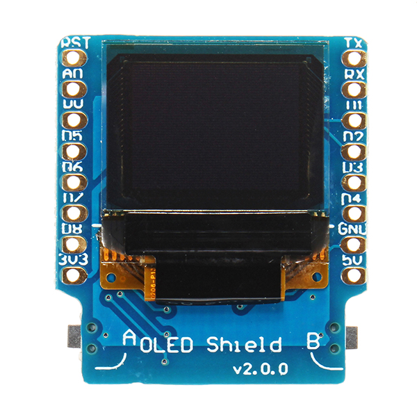 Geekcreitreg-OLED-Shield-V200-Expansion-Board-For-D1-Mini-066-Inch-64x48-IIC-I2C-Two-Button-1267299