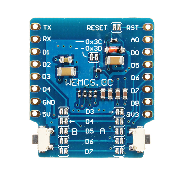 Geekcreitreg-OLED-Shield-V200-Expansion-Board-For-D1-Mini-066-Inch-64x48-IIC-I2C-Two-Button-1267299