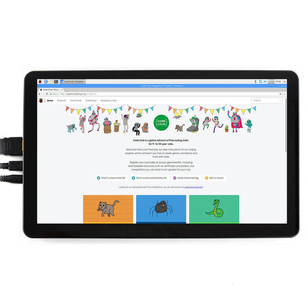 Elecbee 15.6 Inch IPS HDMI Display USB Capacitive Touch Screen 1920x1080 for NVIDIA Jetson Nano Raspberry Pi with shell