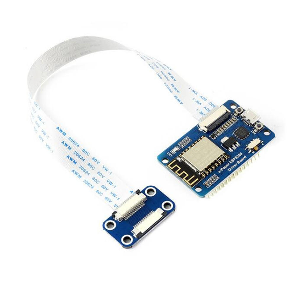 Elecbee 1.54 Inch Bare e-Paper Screen + Driver Board Onboard ESP8266 Module Wireless WiFi Red Black and White Display
