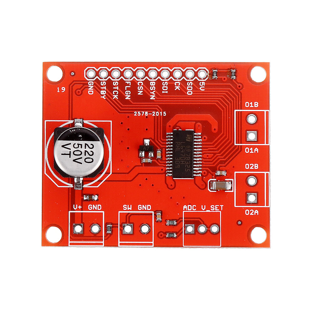 Elecbee L6470 Stepper Driver 3A Bipolar Motor Driver Board | 8-45V Input | 128 Microsteps | SPI Controlled