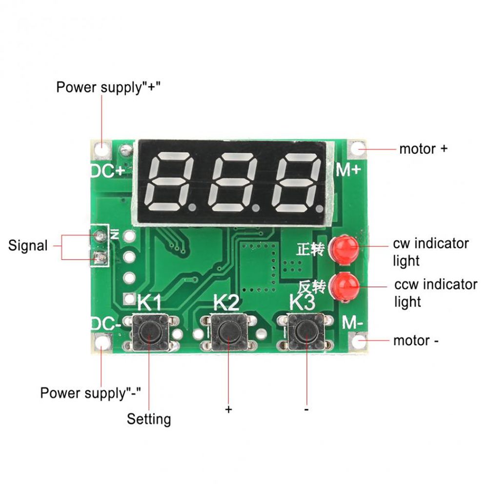 Dcm Motor Control Module YF-14 Mini DC Deceleration Motor Forward and Reverse Speed Controller ...