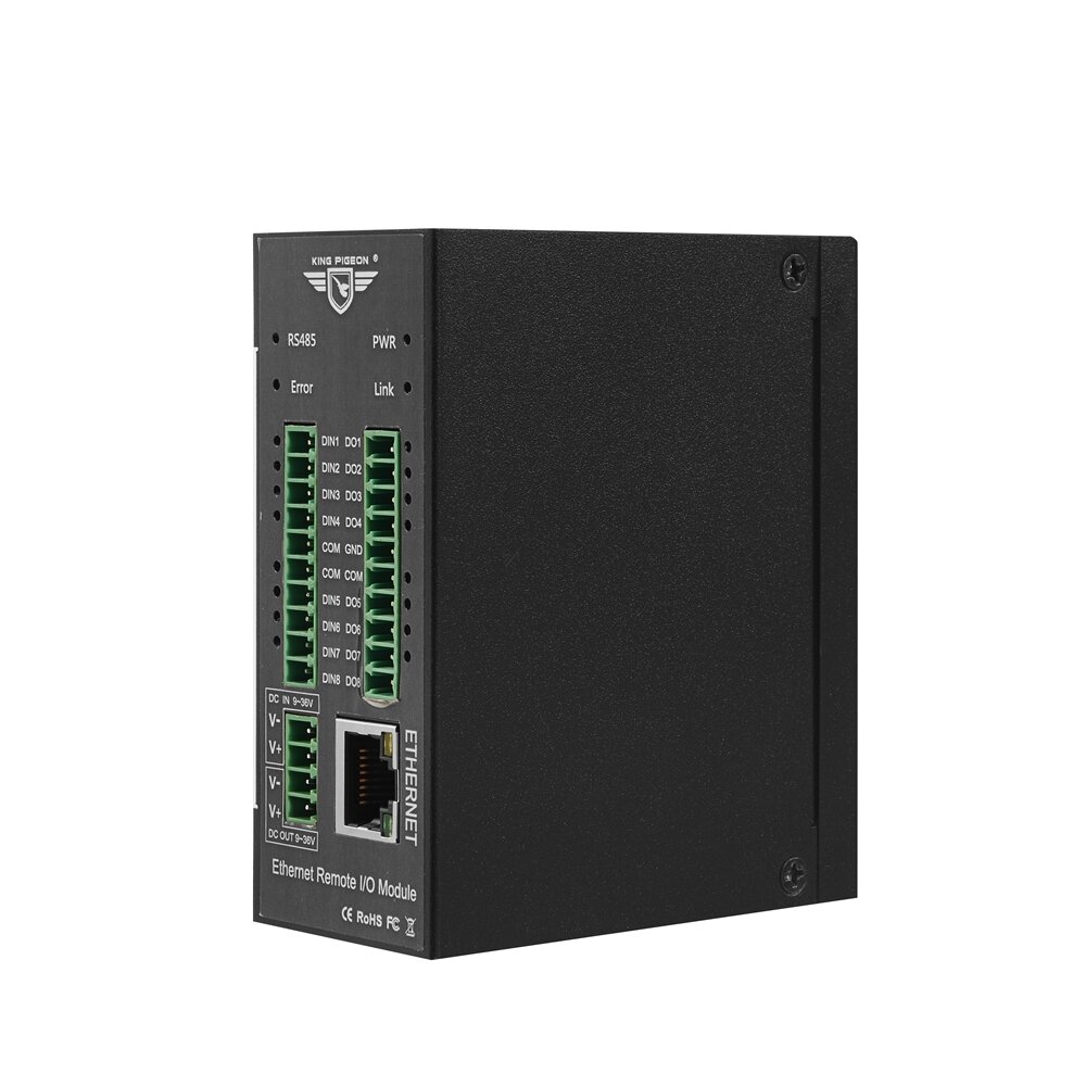 Elecbee M100T 2DI+2AI+2DO+1RS485+1Rj45 Modbus TCP Server and Client Module Ethernet Remote IO Module IOT Gateway