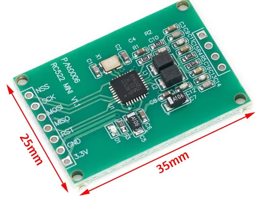 Elecbee Compact RFID Reader NFC Module MFRC522 Writer 13.56MHz 5V 3.3V