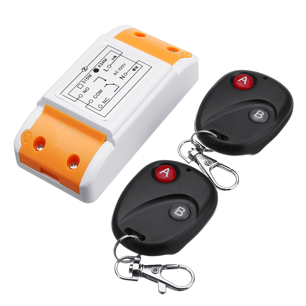 433MHz-AK-AC220V-1CH-Channel-Wireless-Remote-Control-Switch-Module-with-2-Key-Transmitter-1423716