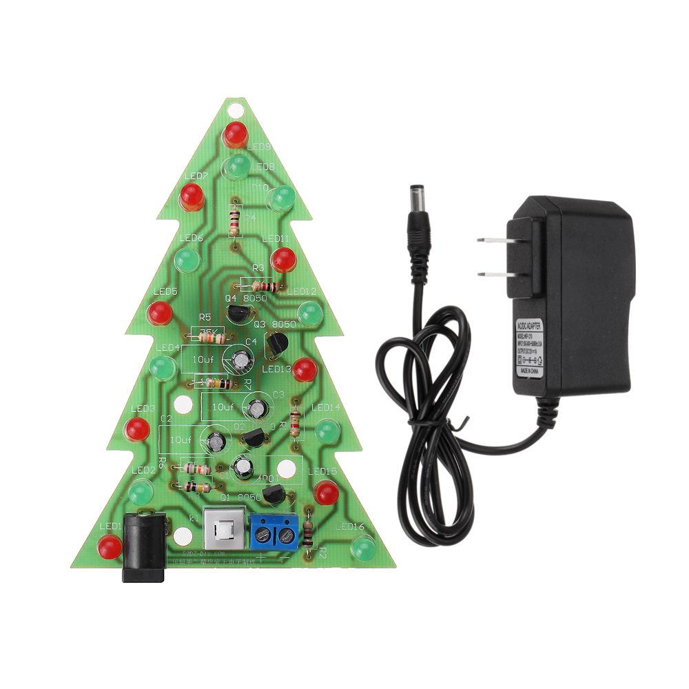 Assembled-Christmas-Tree-16-LED-Color-Light-Electronic-PCB-Decoration-Tree-Children-Gift-Ordinary-Ve-1602765