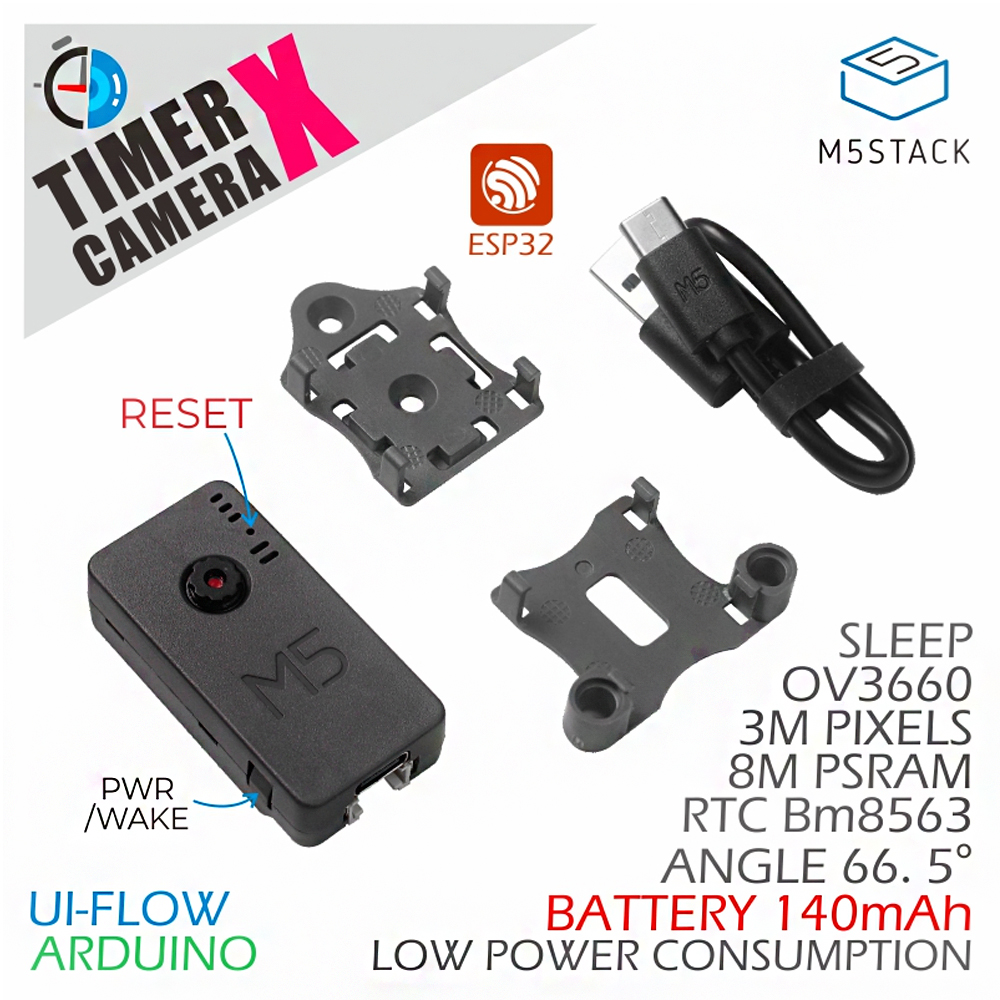 ® ESP32 PSRAM Timer Camera X OV3660 Módulo WiFi + Bluetooth Módulo de ...