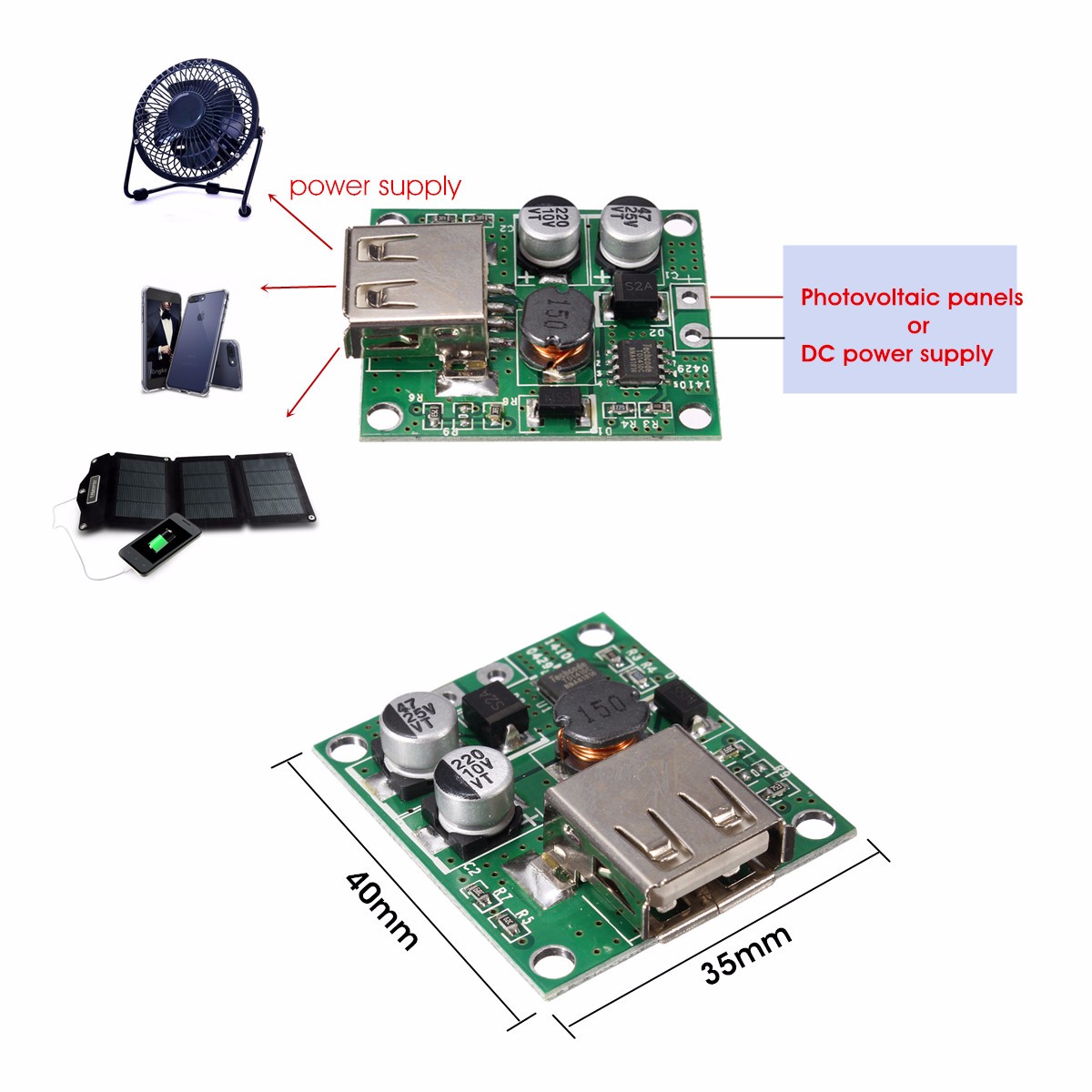 5V-2A-Solar-Panel-Power-Bank-USB-Charge-Voltage-Controller-Regulator-Module-6V-20V-Input-1099540
