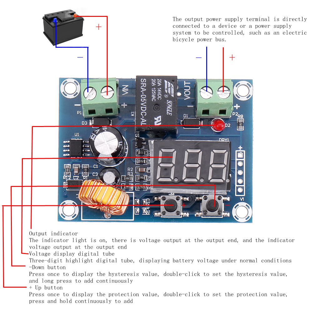 5pcs-XH-M609-DC12-36V-Voltage-Protection-Module-Lithium-Battery-Undervoltage-Low-Power-Disconnect-Ou-1660243