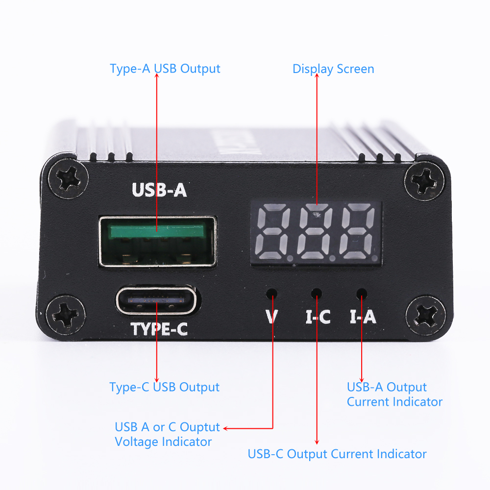XY-PDS100-Dual-USB-Charging-Module-input-12-28V-5A-100W-Output-5-20V-Voltage-Converter-Type-C-QC2QC3-1726775