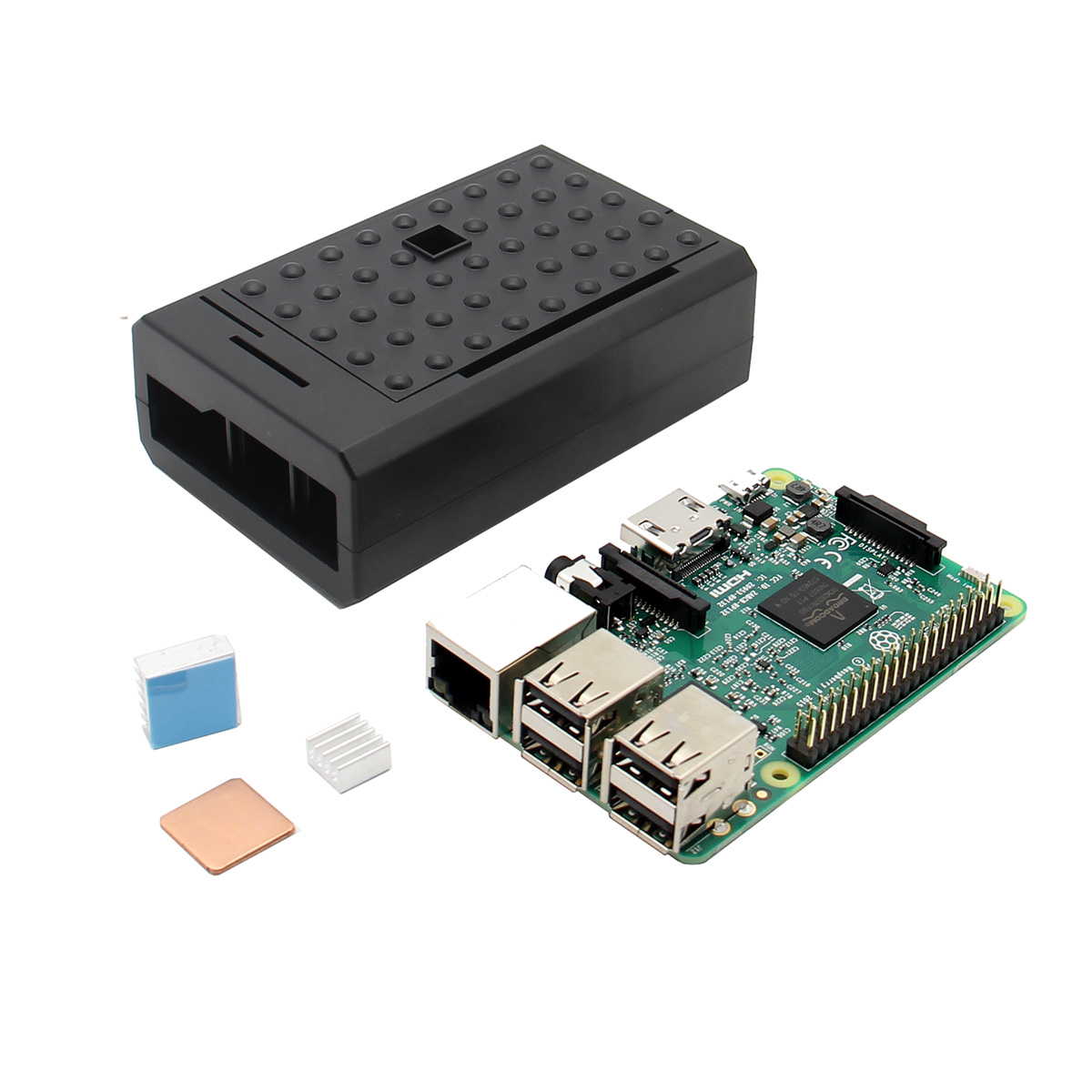 3-In-1-Raspberry-Pi-3-Model-B-Board--Black-ABS-Case-Shell-Housing--Aluminum-Copper-Heat-Sink-Kit-1059274