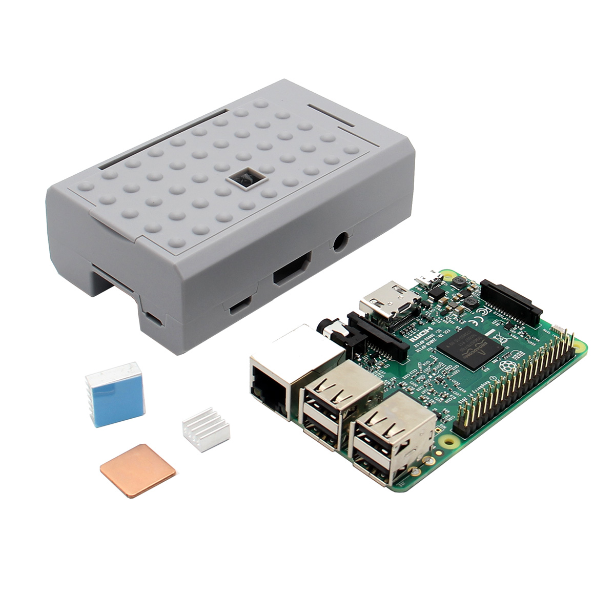 3-In-1-Raspberry-Pi-3-Model-B-Board--Grey-ABS-Case-Shell-Housing--Aluminum-Copper-Heat-Sink-Kit-1059300