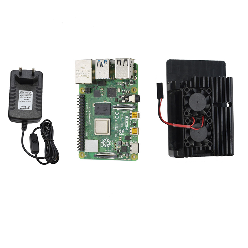 4G-RAM-Raspberry-Pi-4-Model-B-Mainboard--BlackGoldSliver-Aluminum-CNC-Alloy-Protective-Case--Double--1586118